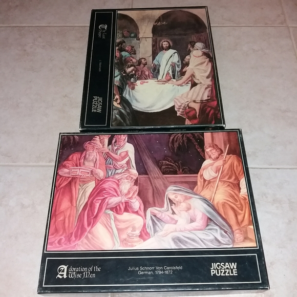 Jigsaw puzzle 2×500 The Last Supper and Adoration - Picture 1 of 5